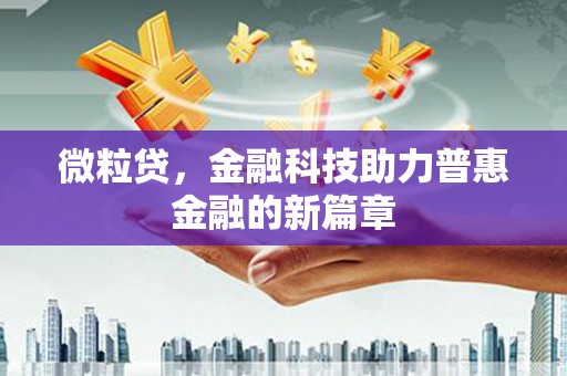滦南微粒贷，金融科技助力普惠金融的新篇章