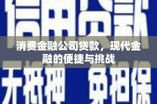 滦南消费金融公司贷款，现代金融的便捷与挑战