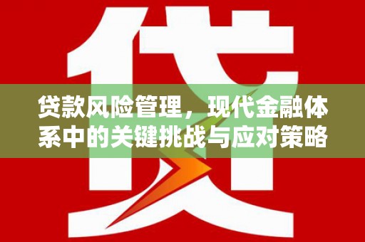 滦南贷款风险管理，现代金融体系中的关键挑战与应对策略