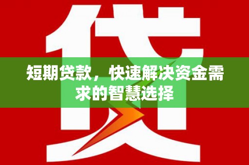 滦南短期贷款，快速解决资金需求的智慧选择