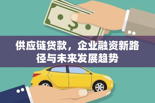 滦南供应链贷款，企业融资新路径与未来发展趋势