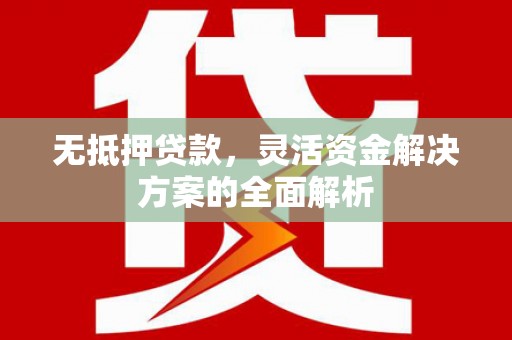 滦南无抵押贷款，灵活资金解决方案的全面解析