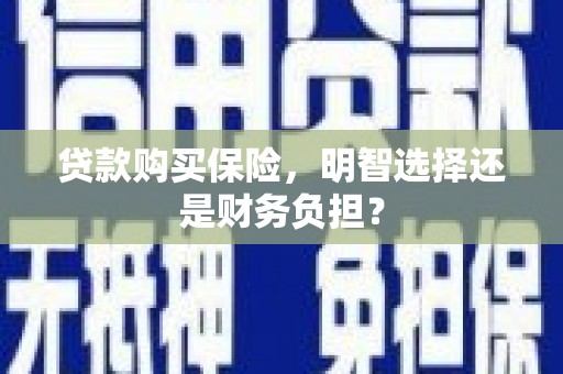 滦南贷款购买保险，明智选择还是财务负担？