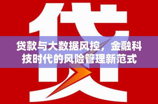 滦南贷款与大数据风控，金融科技时代的风险管理新范式