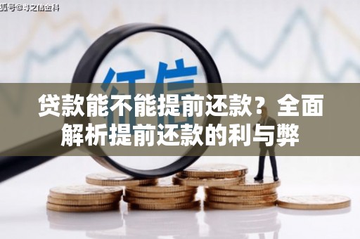 滦南贷款能不能提前还款？全面解析提前还款的利与弊