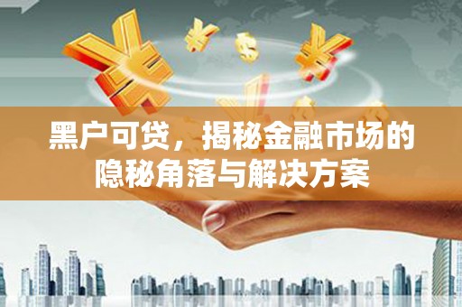 滦南黑户可贷，揭秘金融市场的隐秘角落与解决方案