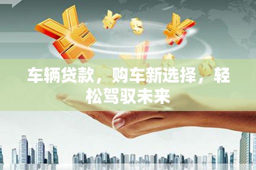 滦南车辆贷款，购车新选择，轻松驾驭未来