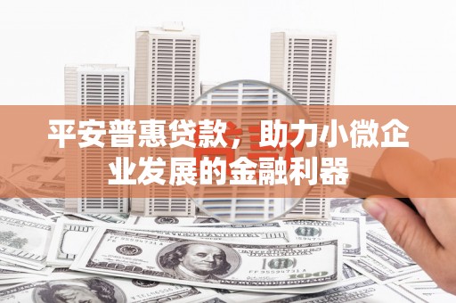 滦南平安普惠贷款，助力小微企业发展的金融利器