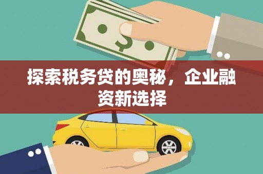 滦南探索税务贷的奥秘，企业融资新选择