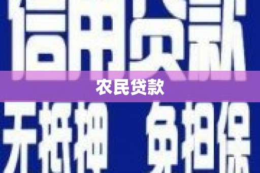滦南农民贷款