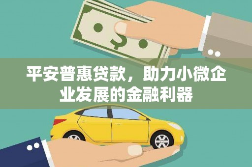 滦南平安普惠贷款，助力小微企业发展的金融利器