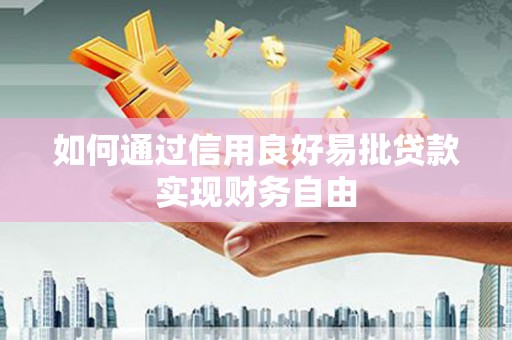 滦南如何通过信用良好易批贷款实现财务自由