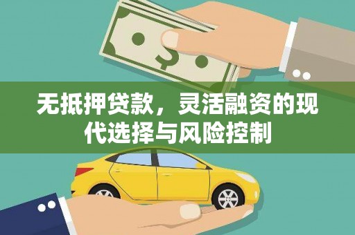 滦南无抵押贷款，灵活融资的现代选择与风险控制