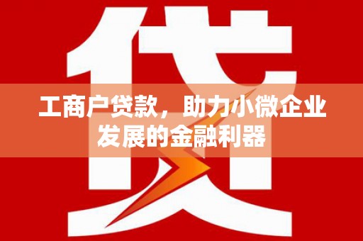 滦南工商户贷款，助力小微企业发展的金融利器
