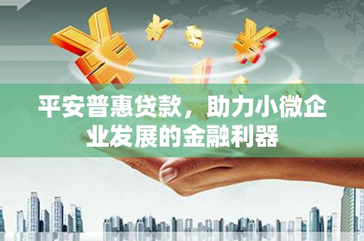 滦南平安普惠贷款，助力小微企业发展的金融利器