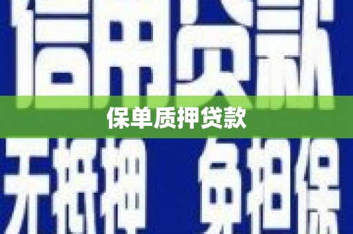 滦南保单质押贷款